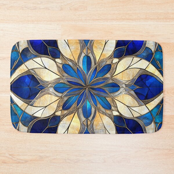 Item preview, Celestial Sapphire Stained Glass Mandala designed and sold by GrinGalore.