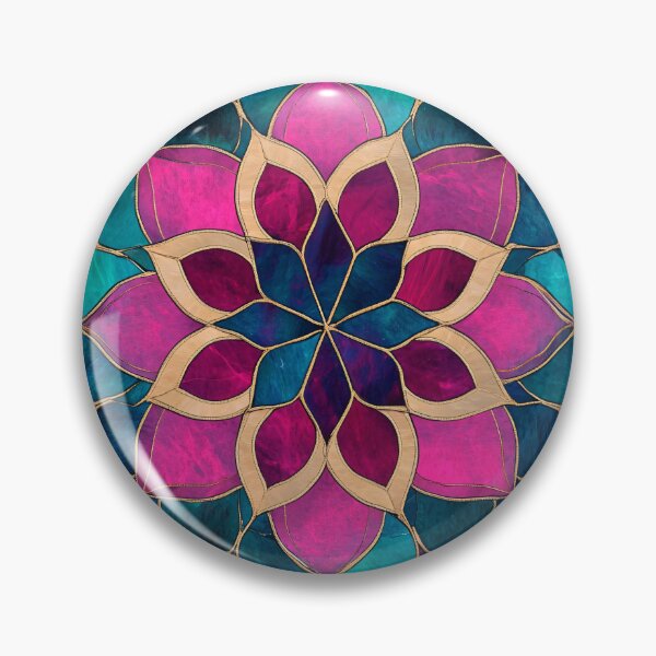 Item preview, Radiant Lotus Stained Glass Mandala designed and sold by GrinGalore.