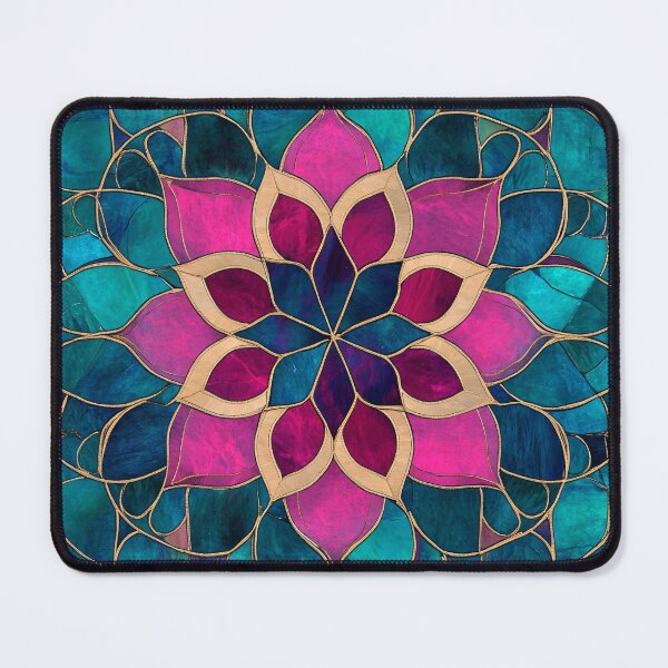 Item preview, Radiant Lotus Stained Glass Mandala designed and sold by GrinGalore.