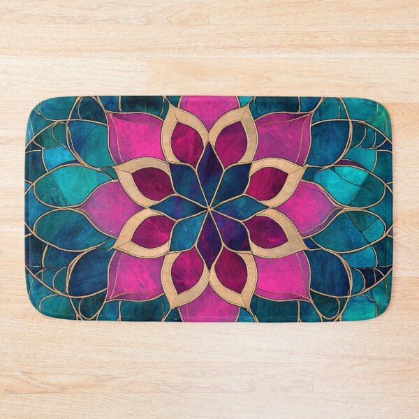 Item preview, Radiant Lotus Stained Glass Mandala designed and sold by GrinGalore.