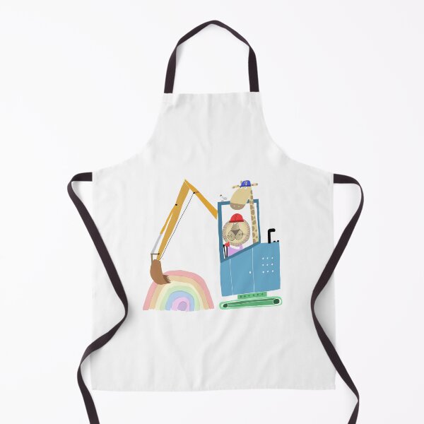 Item preview, Lion and Giraffe Construction Workers with Rainbow designed and sold by Carla Daly.