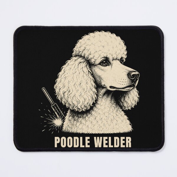 Item preview, Poodle Welder | Standard Poodle Welding Vintage Graphic designed and sold by RusticMeadow.