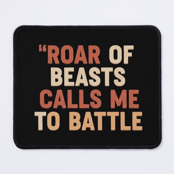 Item preview, Roar Of Beasts Calls Me To Battle - Retro Fantasy Warrior designed and sold by Dzblack.
