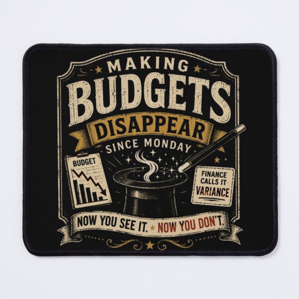 Item preview, Making Budgets Disappear Funny Project Management & Finance Humor Design designed and sold by Eng-Art.