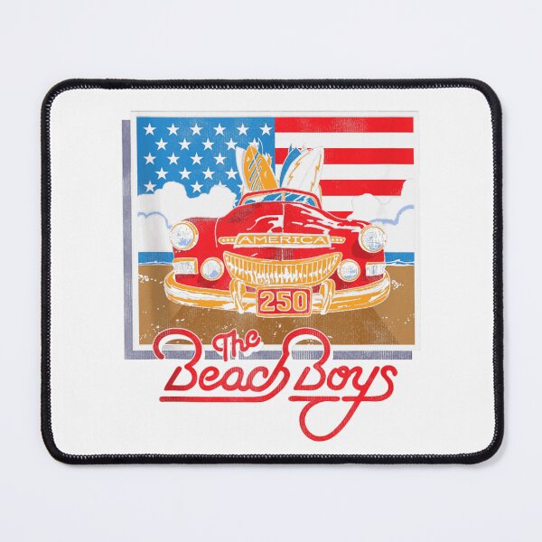 Item preview, The Beach Boys Vintage Red America Car Surfboard USA Flag Graphic designed and sold by ToyaVitoricu.