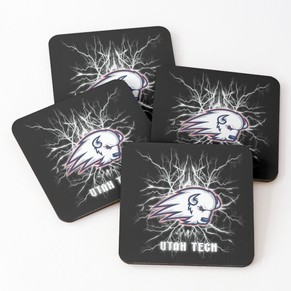 Item preview, Utah Tech Trailblazers White Bison Logo Electric Lightning Sport Fan designed and sold by ToyaVitoricu.