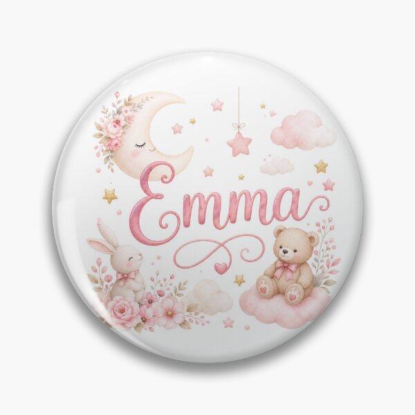 Item preview, Emma Name Baby Girl Nursery Bunny Teddy Bear Design designed and sold by GalaMine.