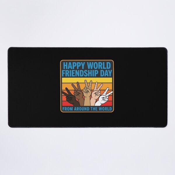 Item preview, Happy World Friendship Day Peace Hands Retro designed and sold by SiarheiYur.