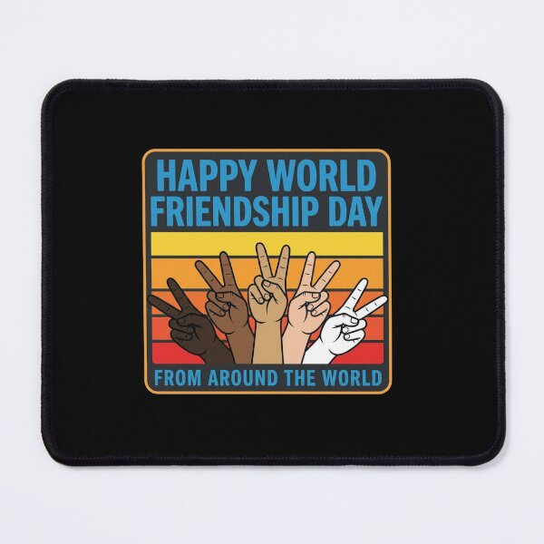 Item preview, Happy World Friendship Day Peace Hands Retro designed and sold by SiarheiYur.