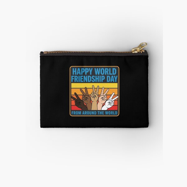 Item preview, Happy World Friendship Day Peace Hands Retro designed and sold by SiarheiYur.