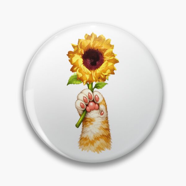 Item preview, Cat Paw Holding Sunflower designed and sold by Bergenline Artworks.