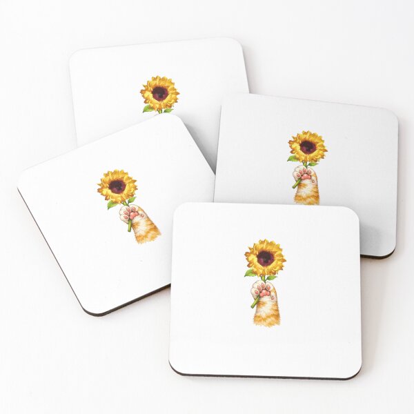 Item preview, Cat Paw Holding Sunflower designed and sold by Bergenline Artworks.