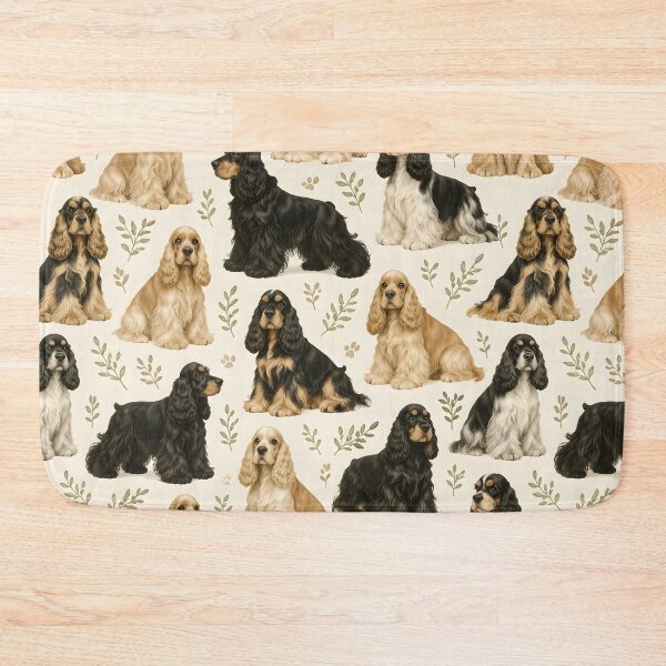 Item preview, American Cocker Spaniel Seamless Pattern | Elegant Dog Lover Design designed and sold by blankTeeShirt.