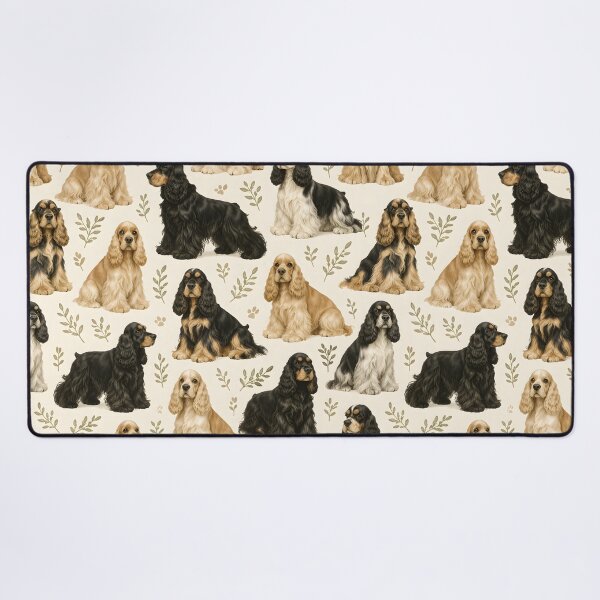 Item preview, American Cocker Spaniel Seamless Pattern | Elegant Dog Lover Design designed and sold by blankTeeShirt.