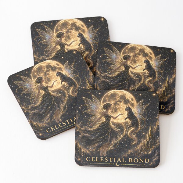 Item preview, Celestial Bond – Elf & Cat designed and sold by thirtyonestars.