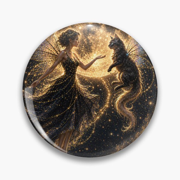 Item preview, Celestial Bond – Elf & Cat designed and sold by thirtyonestars.