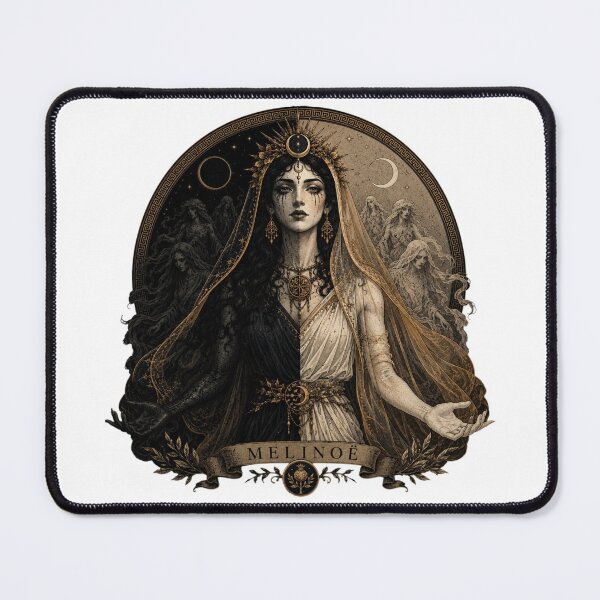 Item preview, Melinoë Greek Goddess of Nightmares and Ghosts — Orphic Dark Mythology Emblem | Qorvun Defeated Legends designed and sold by Qorvun.