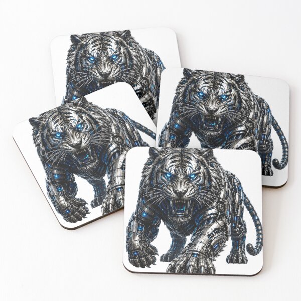 Item preview, Steel Tiger V5 – Mechanical Cyber Tiger | Futuristic Metal Predator designed and sold by SteelCoat Studio.