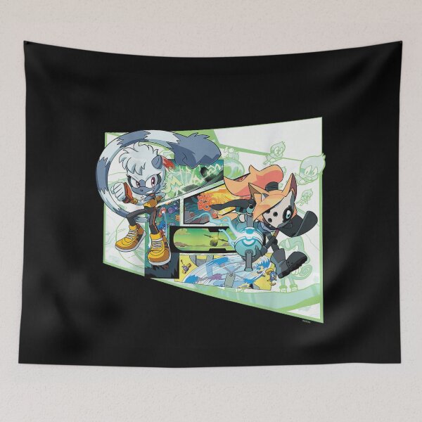 Item preview, Sonic IDW Comic Tangle Lemur Whisper Wolf Action Manga Panel T-Shirt designed and sold by ToyaVitoricu.
