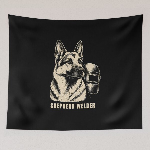 Item preview, Shepherd Welder | German Shepherd Welding Vintage Graphic designed and sold by RusticMeadow.