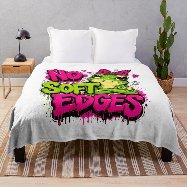 Item preview, No Soft Edges Funny Frog Sarcastic Quote Cute Frog Aesthetic Colorful Illustration designed and sold by Merchrise.