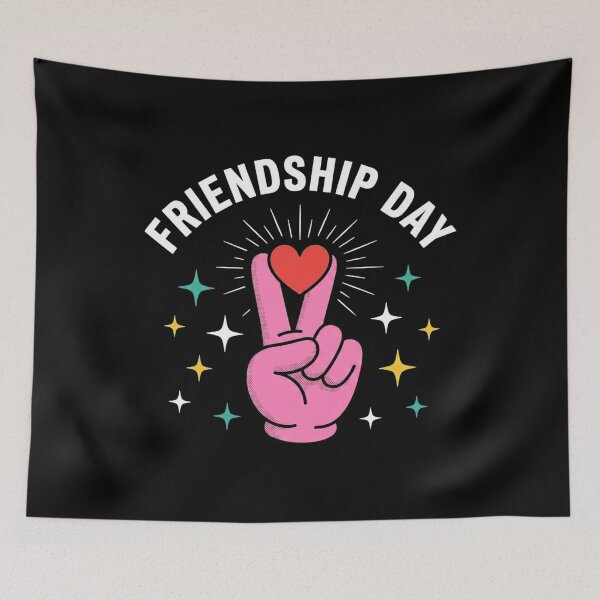 Item preview, Friendship Day Peace Sign Heart Retro Pop Art designed and sold by SiarheiYur.