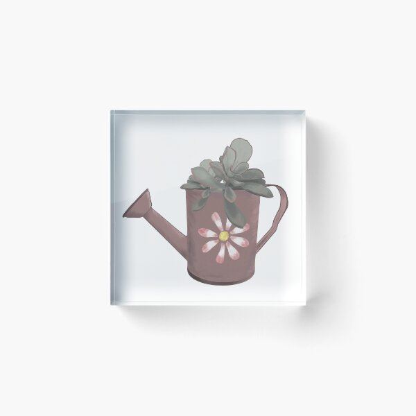 Item preview, Vintage Watering Can with Succulent Illustration Sticker designed and sold by altastudio.