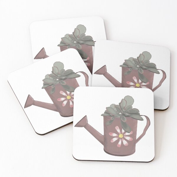 Item preview, Vintage Watering Can with Succulent Illustration Sticker designed and sold by altastudio.