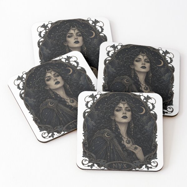Item preview, Nyx Greek Goddess of the Night — Dark Celestial Mythology Portrait | Qorvun Defeated Legends designed and sold by Qorvun.