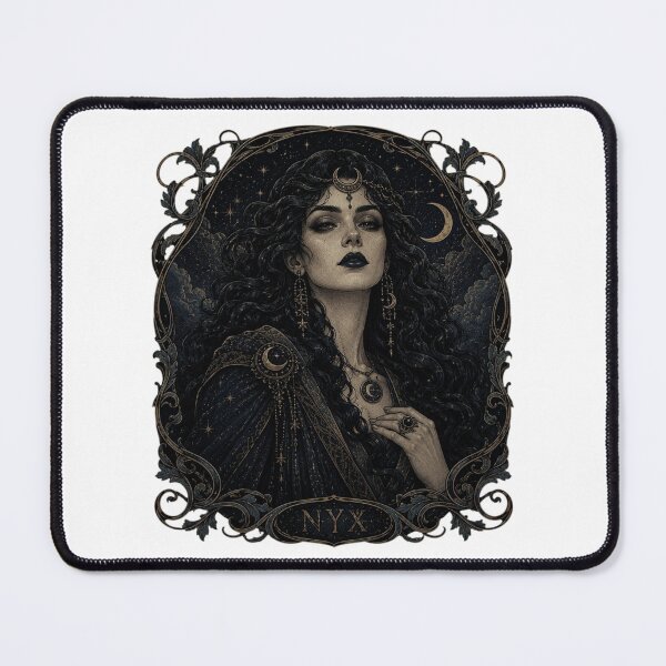 Item preview, Nyx Greek Goddess of the Night — Dark Celestial Mythology Portrait | Qorvun Defeated Legends designed and sold by Qorvun.