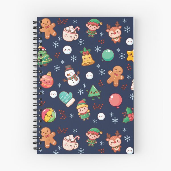 Item preview, Cute Christmas Friends Pattern | Kawaii Holiday Icons Print | Preschool Winter Xmas Design for Teachers & Kids designed and sold by Wintorque.