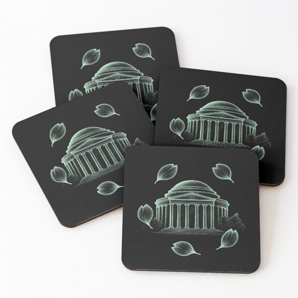 Item preview, Jefferson Memorial – Charcoal Petals in the Breeze designed and sold by Fenay Designs.