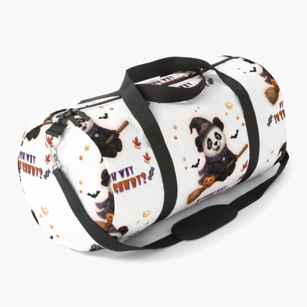 Item preview, Cute Halloween Panda Witch Riding Broom – Witch Way to the Candy? Funny Trick or Treat Design designed and sold by EnginerdStudio.
