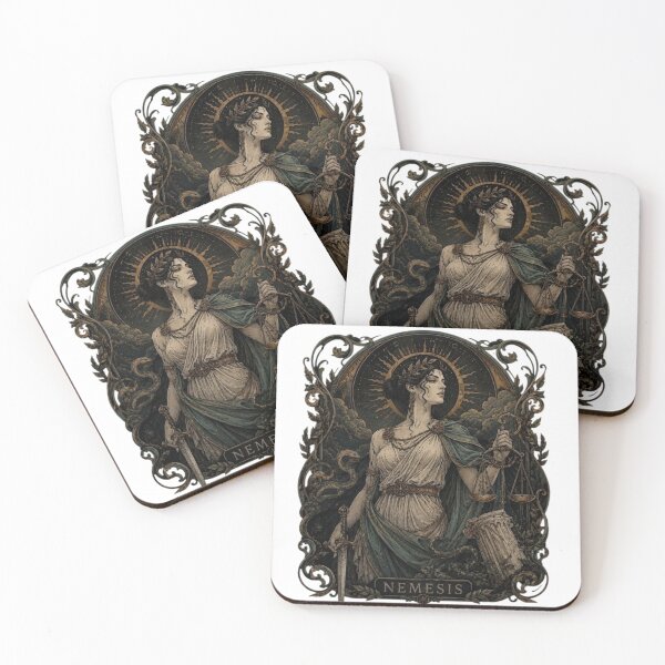 Item preview, Nemesis Greek Goddess of Retribution — Scales and Sword Dark Mythology Art | Qorvun Defeated Legends designed and sold by Qorvun.