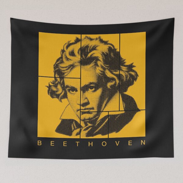 Artikelvorschau, Ludwig van Beethoven Halbtonporträt entworfen und verkauft von CMYKStudio.