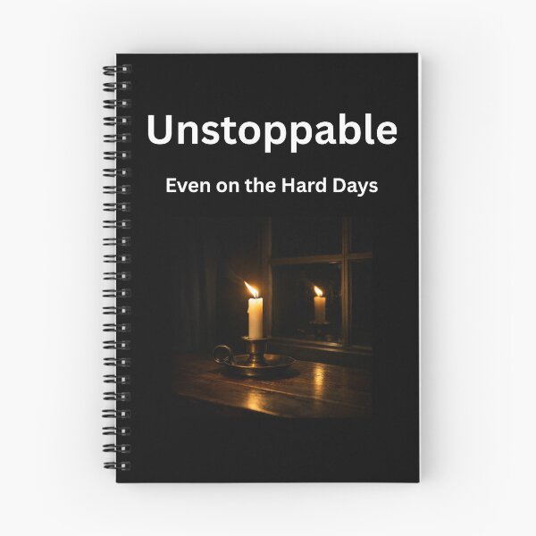 Item preview, Unstoppable Even On The Hard Days Motivational Quote - candle designed and sold by Tws-Tees.