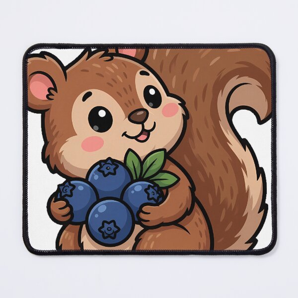 Item preview, Squirrel with Blueberry Cluster designed and sold by pumsquare.