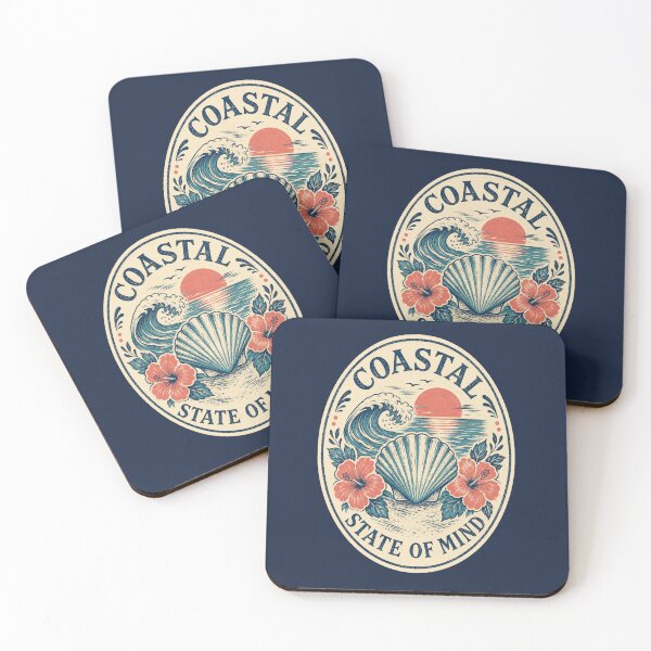 Item preview, Coastal State of Mind – Retro Teal Beach and Seashell Design designed and sold by suechtmpoa.