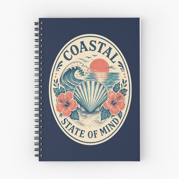 Item preview, Coastal State of Mind – Retro Teal Beach and Seashell Design designed and sold by suechtmpoa.