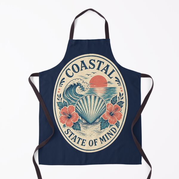 Item preview, Coastal State of Mind – Retro Teal Beach and Seashell Design designed and sold by suechtmpoa.