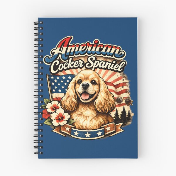 Item preview, American Cocker Spaniel Patriotic Vintage Dog Lover Design designed and sold by blankTeeShirt.
