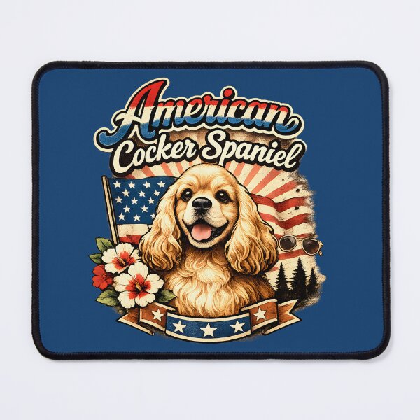 Item preview, American Cocker Spaniel Patriotic Vintage Dog Lover Design designed and sold by blankTeeShirt.