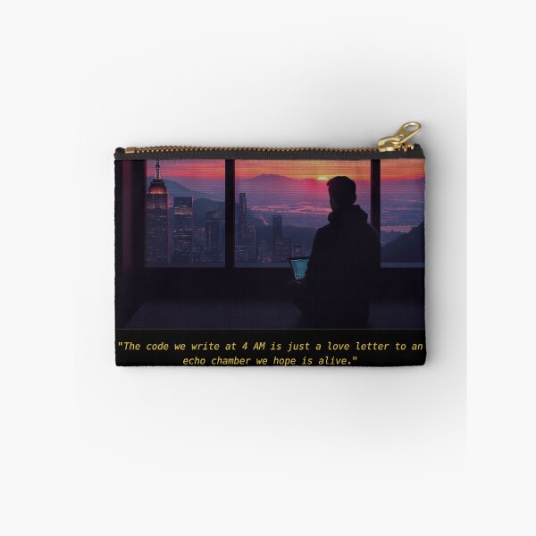 Item preview, 4 AM Code Echoes - Cyberpunk Tech Mystic Art Print designed and sold by Elias & Gem Protocol - Aetheric Code Scribe.