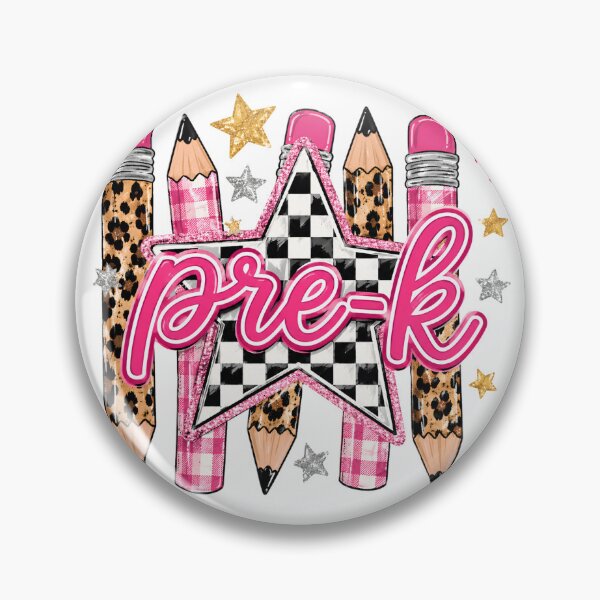 Item preview, Pre-K Leopard Checkered Pencil Star Pink Plaid Back To School Teacher Preppy designed and sold by VGAfanatic.