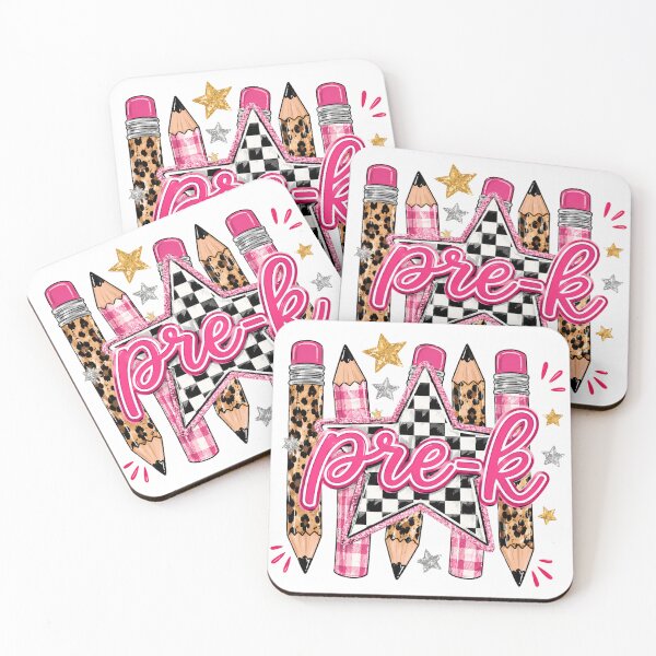 Item preview, Pre-K Leopard Checkered Pencil Star Pink Plaid Back To School Teacher Preppy designed and sold by VGAfanatic.
