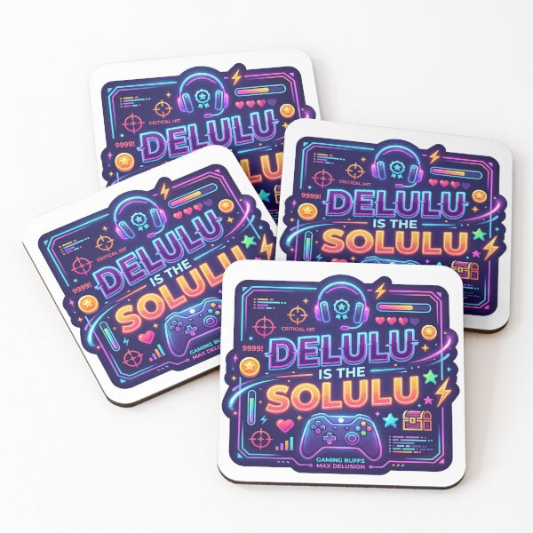 Item preview, Delulu is the Solulu - Funny Neon Gamer Controller Aesthetic designed and sold by LevelUpLad.
