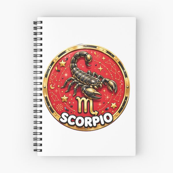 Item preview, Scorpio Gold Scorpion Red Stars Bold Zodiac Circle Art designed and sold by Zodiac Celestial Art.