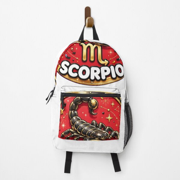 Item preview, Scorpio Gold Scorpion Red Stars Bold Zodiac Circle Art designed and sold by Zodiac Celestial Art.