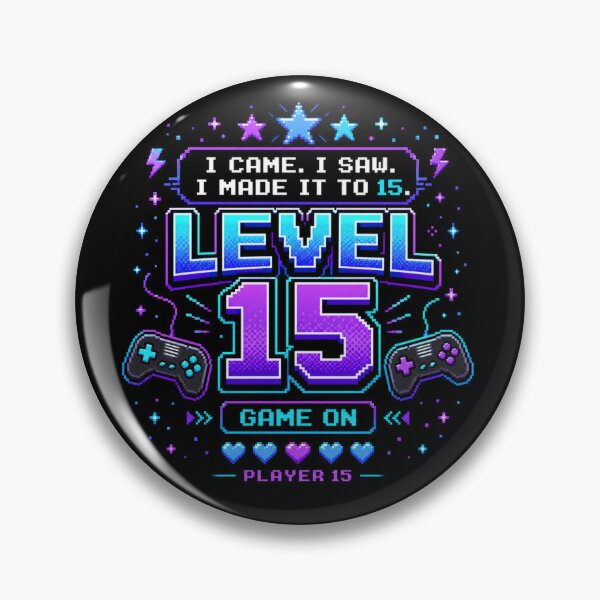 Item preview, I Came,  Saw, I Made It to 15 | Funny 15th Birthday Typography T-Shirt designed and sold by rushaib.