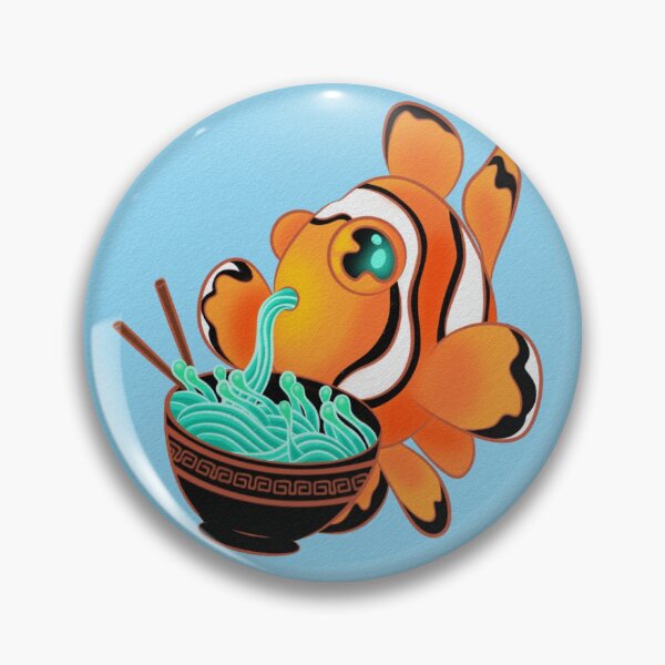 Item preview, ​Cute Clownfish Eating Anemone Ramen designed and sold by NinkleArt.